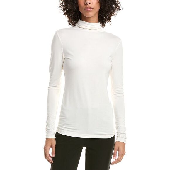 Anne Klein Womens  The Seamless Turtleneck Top, White - Picture 1 of 3